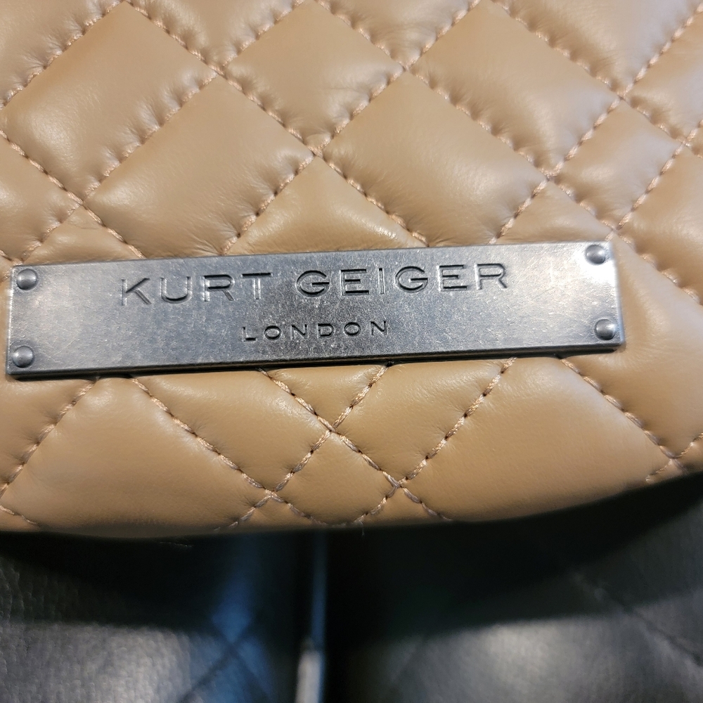 Kurt Geiger Beige Quilted Crossbody Bag - Picture 8 of 16